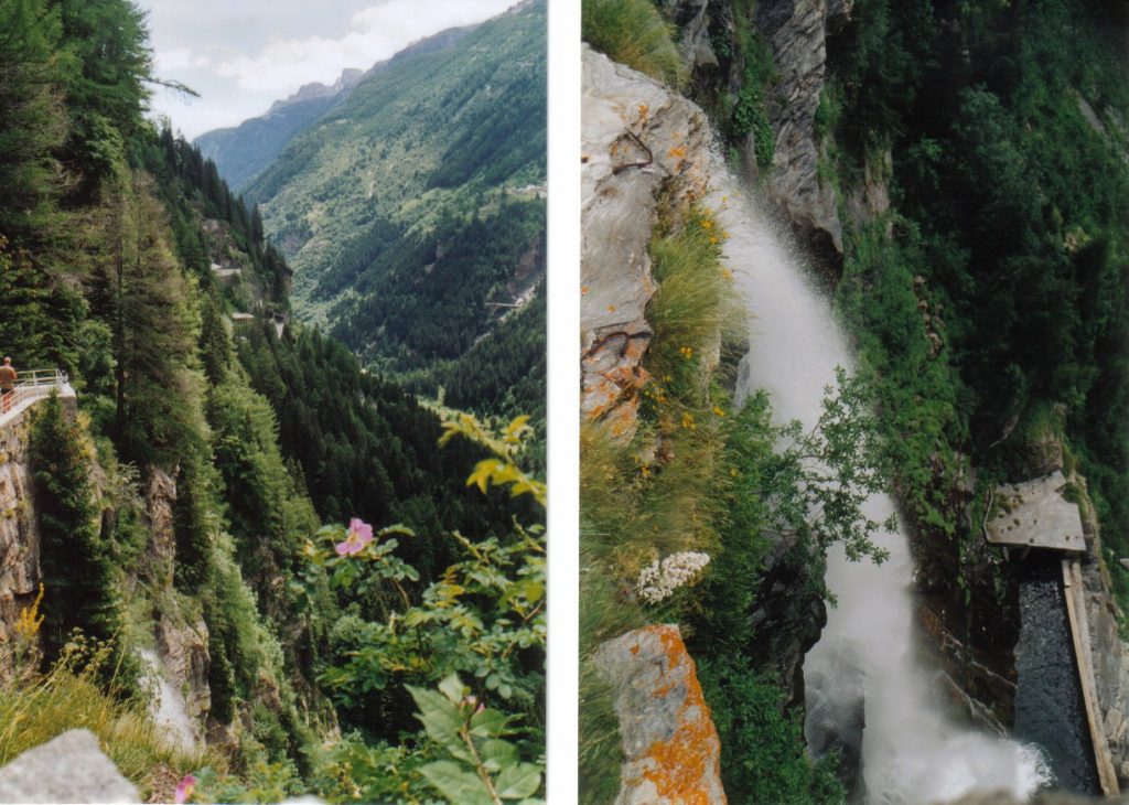 Splügenpass-Süd mit Wasserfall