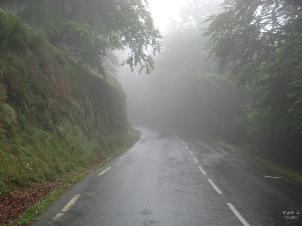 Regenstraße Richtung Lac d''Iraty
