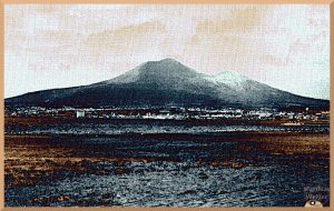stilisiertes Bild vom Vesuv, Meeransicht
