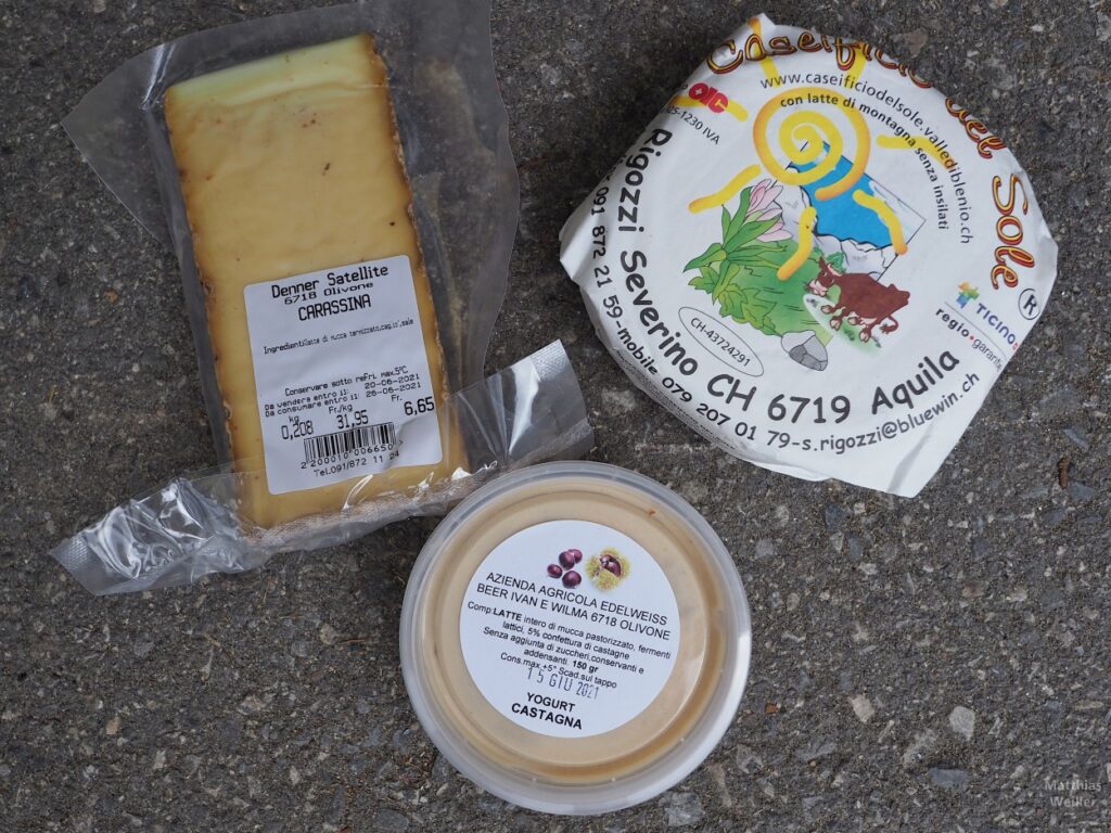 Käse und Johghurt aus dem Val Carassina & Blenio