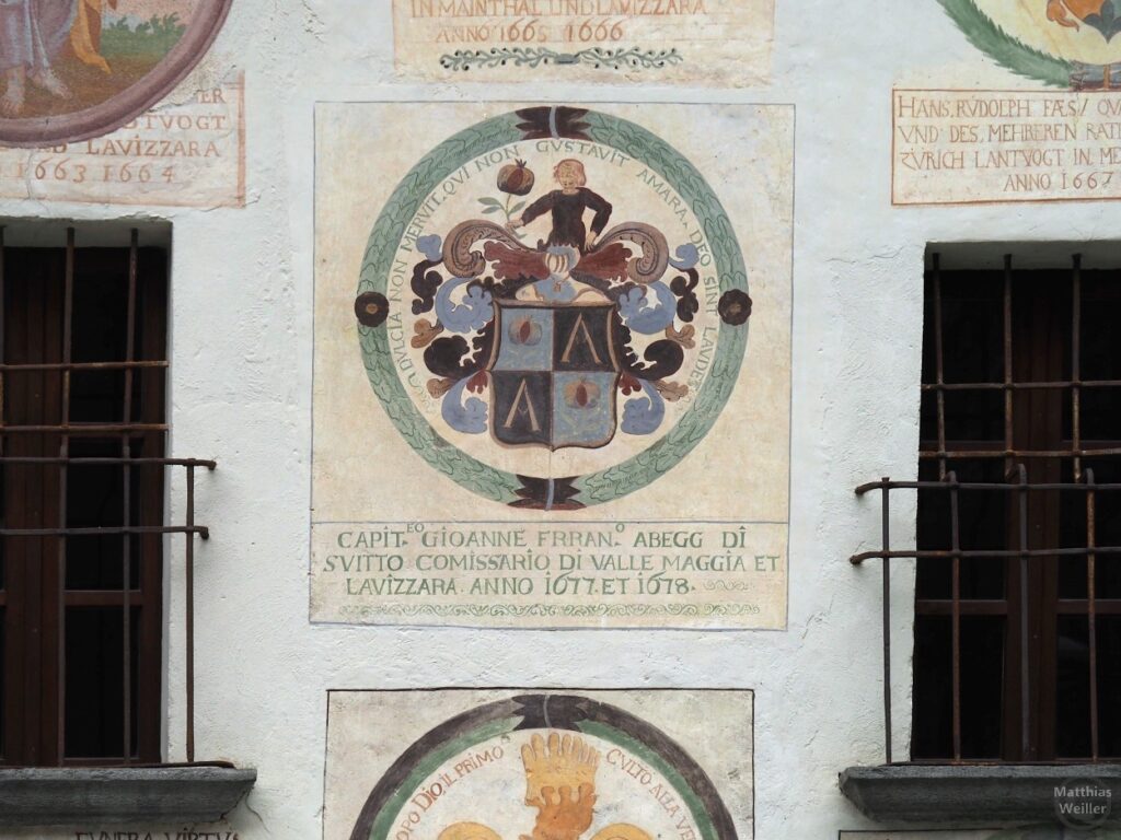 Fresko auf dem Rathaus Cevio