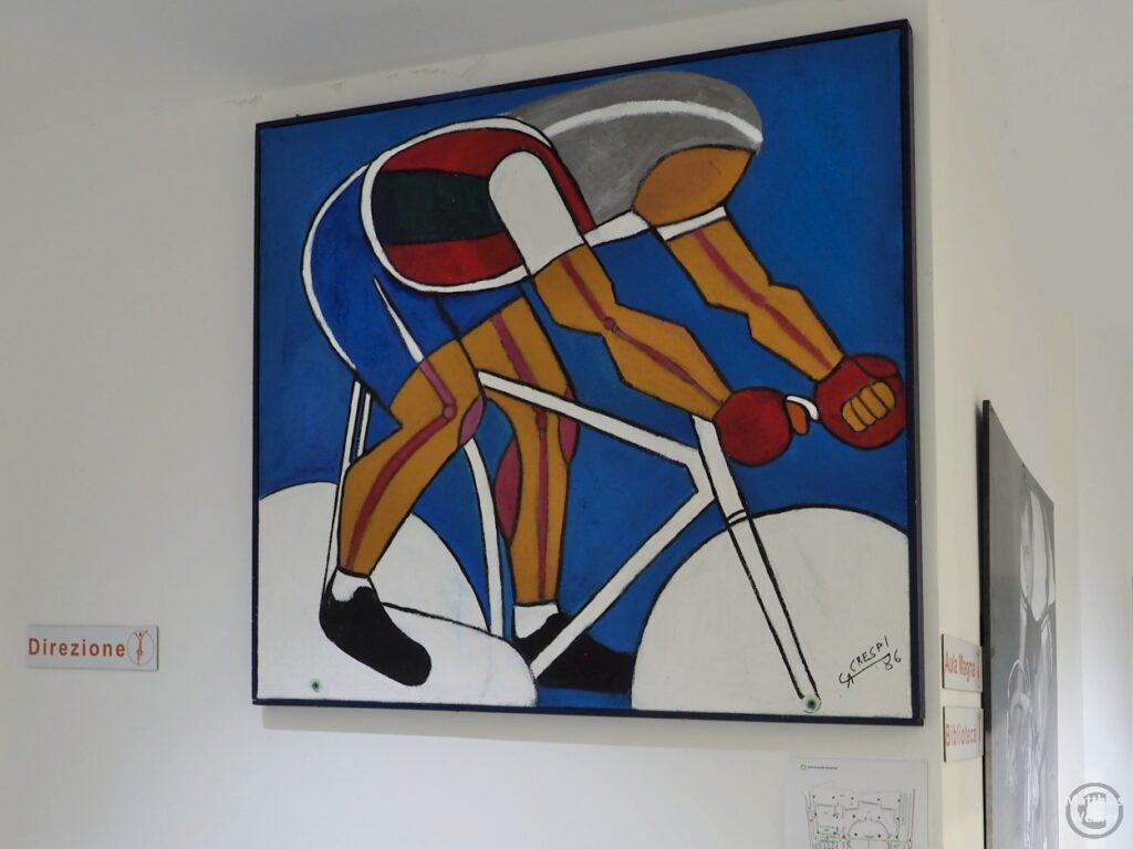 Museo del ciclismo Madonna del Ghisallo: Kunstbild mit Rennradler