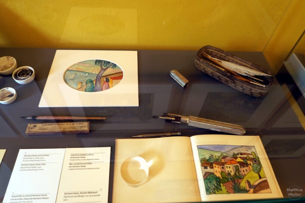 Museum Hermann Hesse: Malequipment mit Malereien