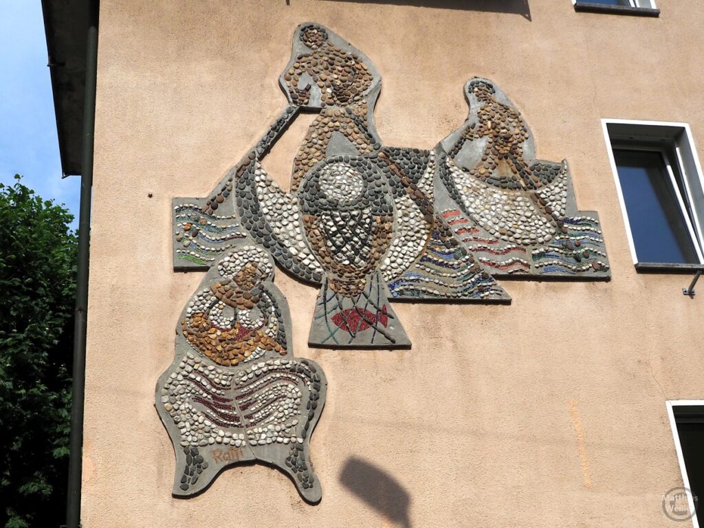 Mosaik mit Fischereiszene in Caslano