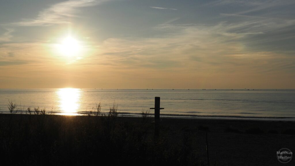 Sonnenaufgangsstimmung am Meer bei Frontignan-Plage