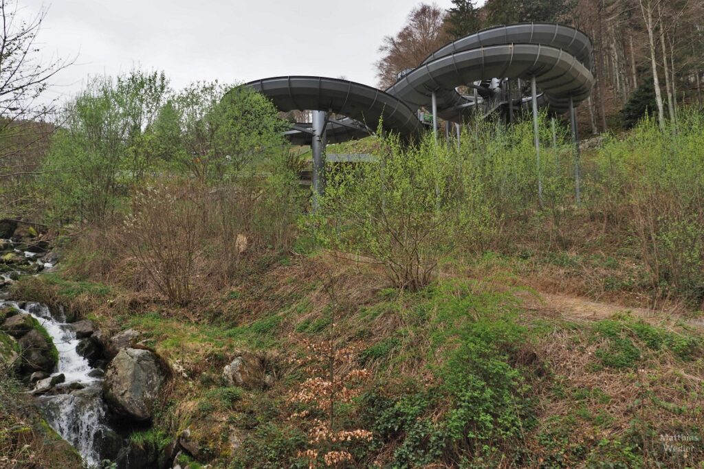 Bobbahnkonstruktion vom Freizeitpark Steinwasen