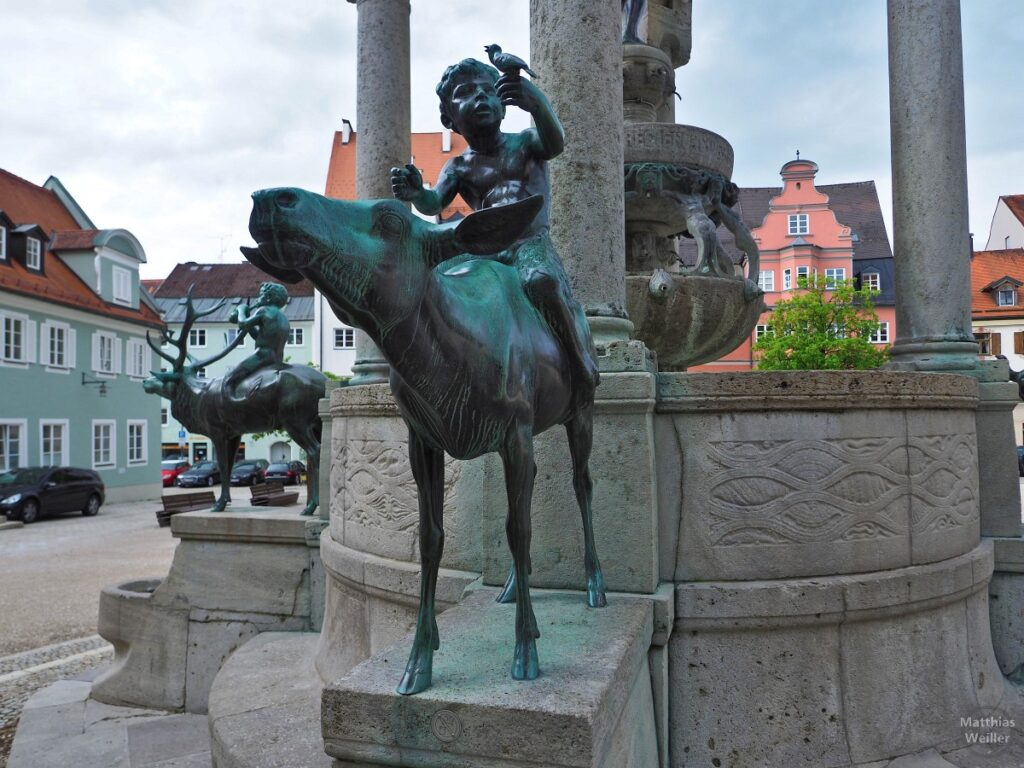 Detail vom St. Mang-Brunnen in Kempten