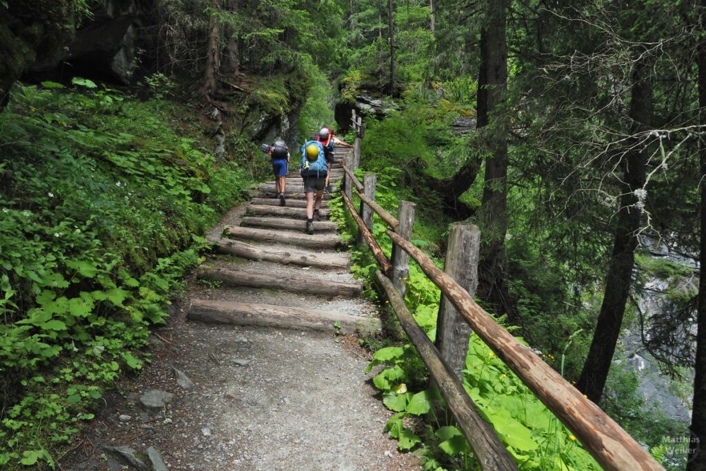 Wandersteig an den Umbacher Wasserfällen