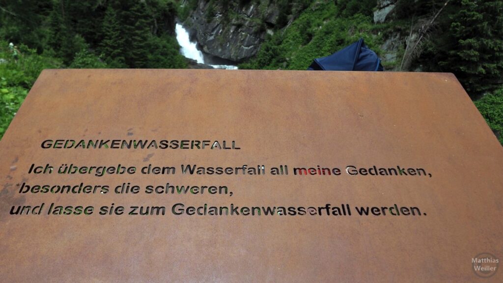 Spruchtafel "Gedankenwasserfall"