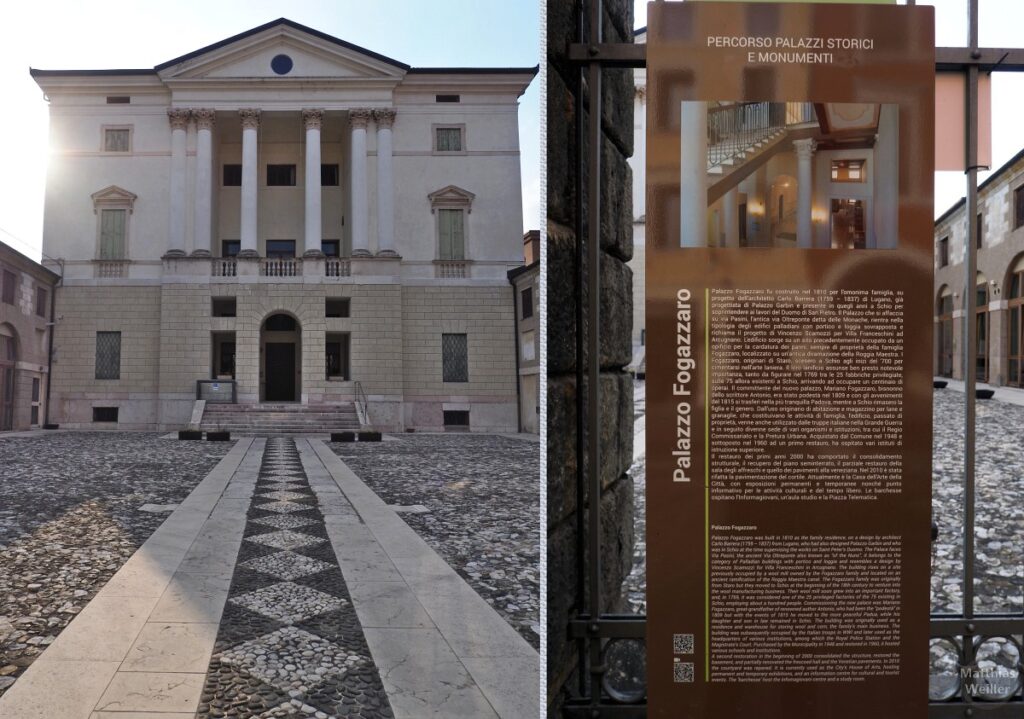 Doppelbild Villa/Info Palazzo Fogazzaro in Schio