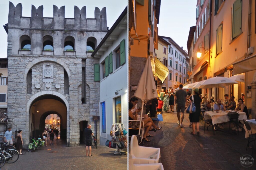 Doppelbild Tor und Gasse, Riva de Garda