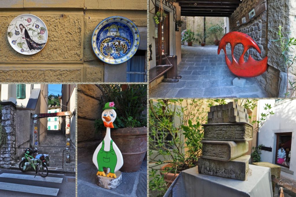 5er-Collage mit Details aus Cutigliano