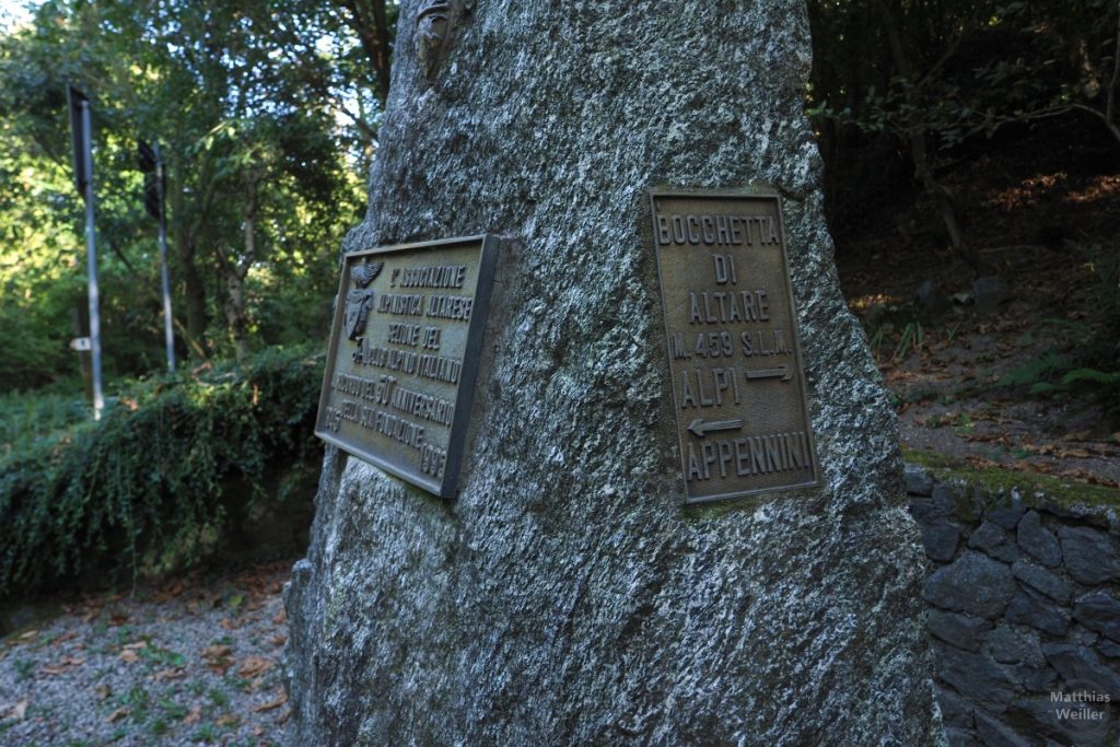 Grenzstein Apennin/Alpen, Bocchetta di Altare