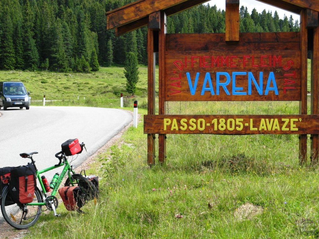 Passschild Holz Passo di Lavazzè