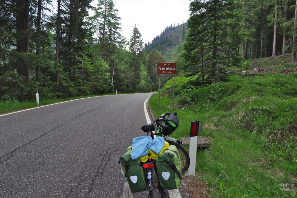 Passo Pramadiccio, mit Reisevelo